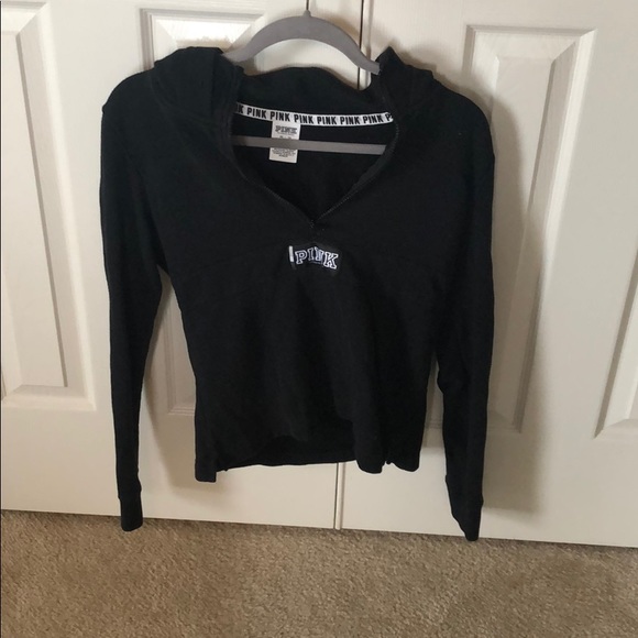 PINK Victoria's Secret Tops - Black quarter zip sweatshirt.